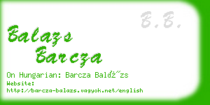 balazs barcza business card